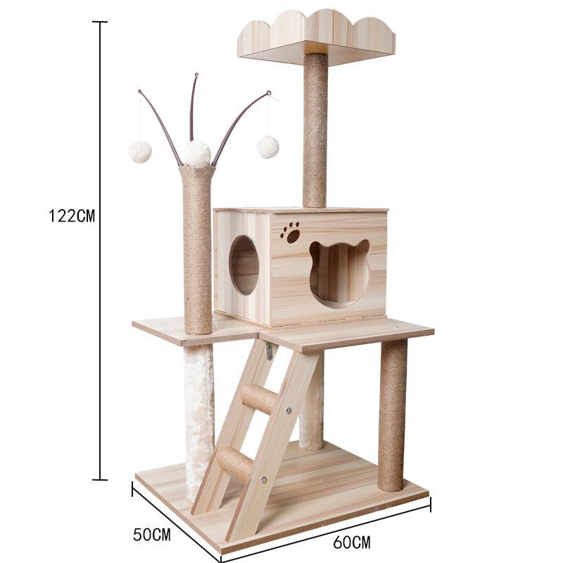 Space Capsule Cat Crawl Nest With Scratching Board - Wooden Pet Toy And Supplies-15